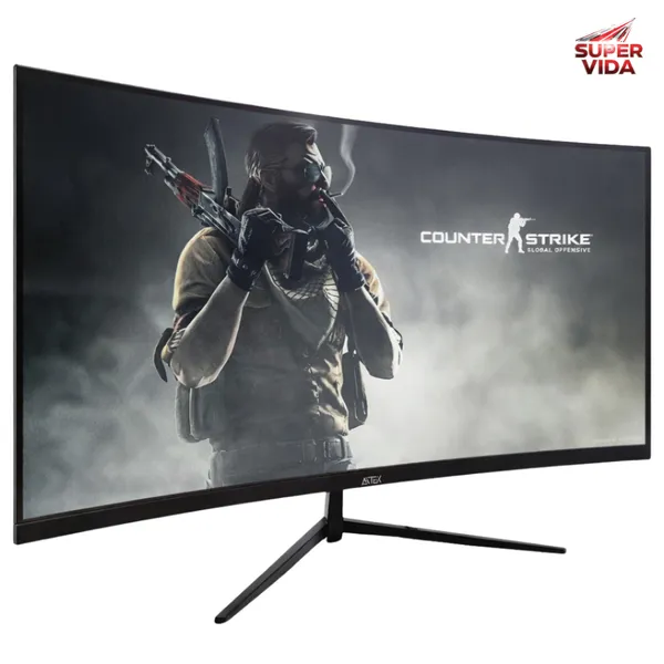 Monitor Led 32” Com Alto-falante Curvo, 1ms 180Hz Full HD, G-Sync/FreeSync, 90% sRGB,  Antirreflexo