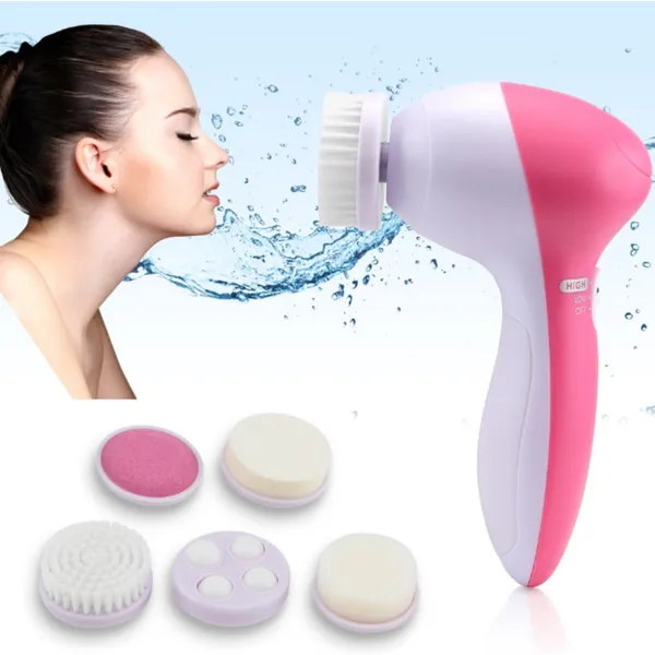 Escova Facial Elétrica Esfoliante Massageadora 5/1 Portátil PRONTA ENTREGA