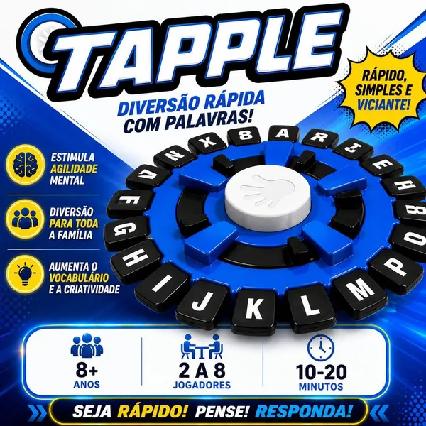 Jogo Tapple Stop - Temporizador Médio 20cm (Versão Português)