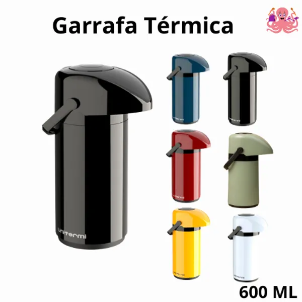 GARRAFA TÉRMICA PRESSÃO VERONA 600 ML COLOR