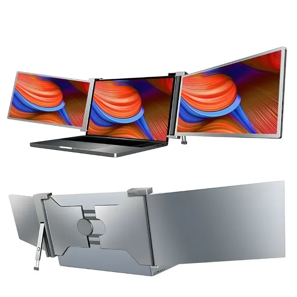 Monitor Portátil Duplo 14 Polegadas para Notebook Extensor de Tela IPS Full HD HDMI Type C