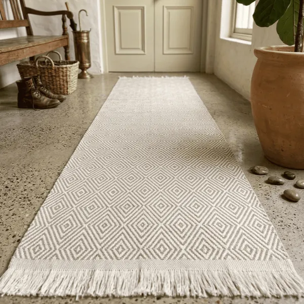 Passadeira Estampado Linha Luxo 0,50x1,40m Algodão 100% Linha Luxo Feito a Mão