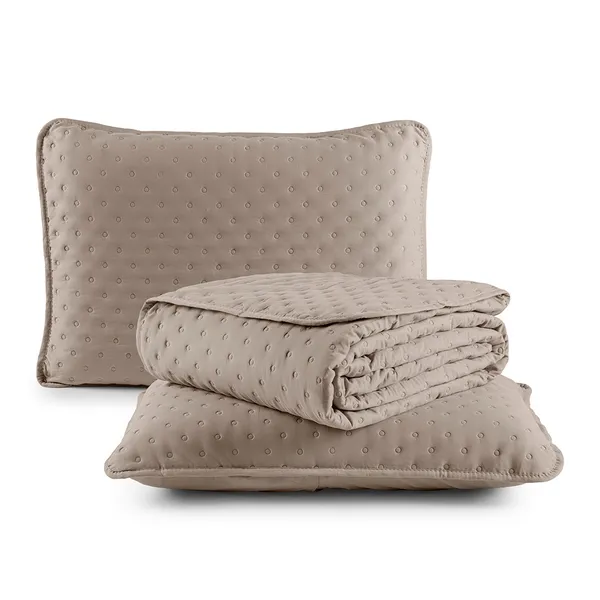 Kit Cobre Leito Colcha Matelado Dupla Face Solteiro ​Casal Queen King 300 Fios 2 e 3 Peças Dots