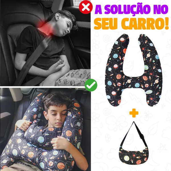 Almofada de Viagem H Para Carro Com Travesseiro Cinto De Segurança para Criança