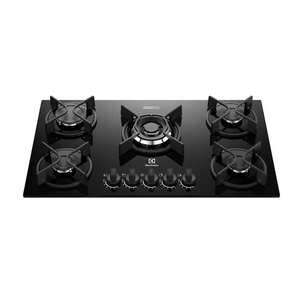 Cooktop 5 Bocas a Gás Electrolux Mesa Vidro Experience ChamaPrecisa e Multi Chama (KE5GC)