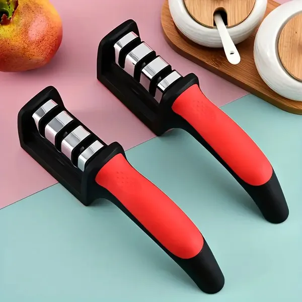 1/3/5 Afiador De Faca 3 Estágios Amolador Profissional Com Afiação Rápida Em Aço Inoxidável