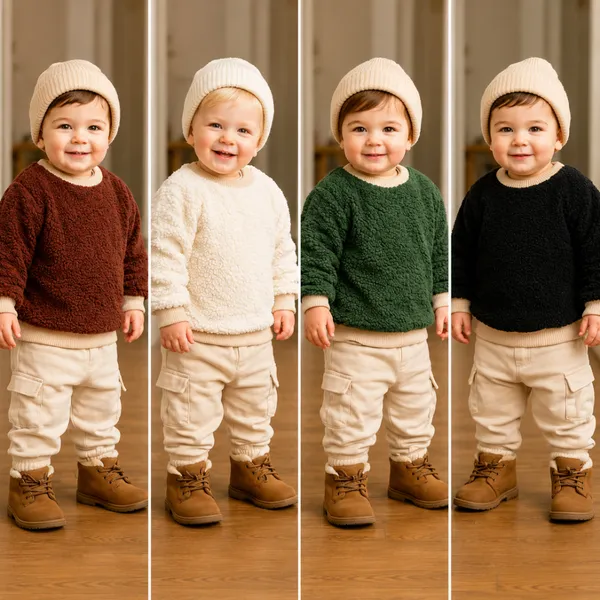 Blusa bebê frio, carneirinho, até 4 anos, menina e menino