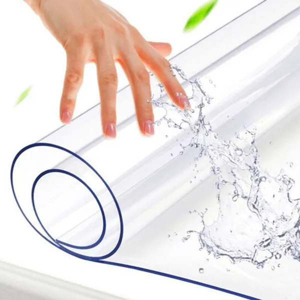 Toalha de mesa de plástico transparente grossa 4 6 8 Lugares Cristal Protetor Impermeável Térmica