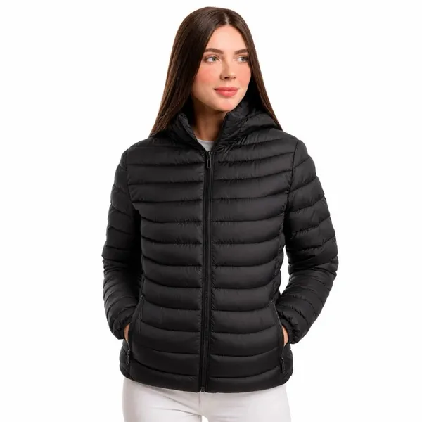 Jaqueta Feminina Puffer Bobojaco Nylon Impermeável Inverno Frio Intenso Slim Fit