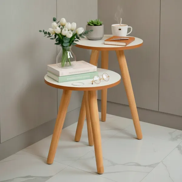 Mesa de Apoio Pé Palito Lateral para Sofá MDF/MDP e Madeira