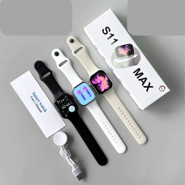 Relógio Smartwatch S11 MAX Série 11 AMOLED Chat GPT 46mm Ilha Dinâmica GPS