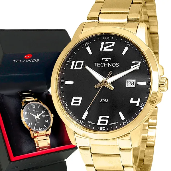Relógio Technos Masculino Dourado Original Garantia de 1 Ano
