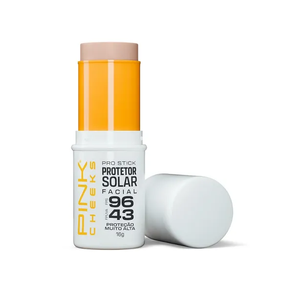 Protetor Solar Facial FPS 96 Pro Stick com Cor Pink Cheeks 14g