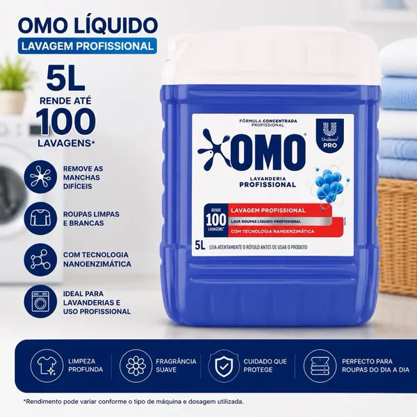 Sabão Liquido 0M0 Pro Lavanderia Profissional