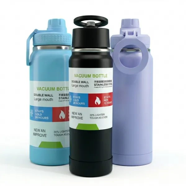 Garrafa Térmica Aço Inox 350ml/600ml/800ml/1000ml Modelos Sortidos
