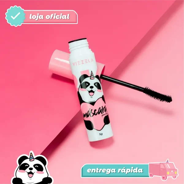 Máscara Para Cílios Big No Panda Black Preto Peel Off Vegano Original Vizzela
