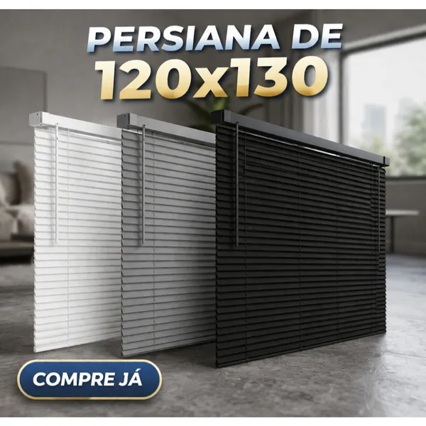 Persiana Horizontal PVC Cozinha 120X130 evolux Cortina Sala quarto escritório cozinha Sofisticada