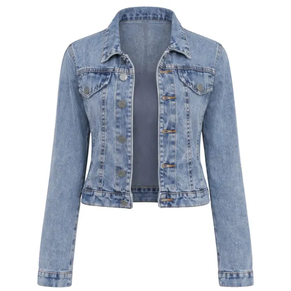 Jaqueta Jeans Infantil Menina Marmorizada – Blusa de Frio Juvenil Fashion 10 ao 16
