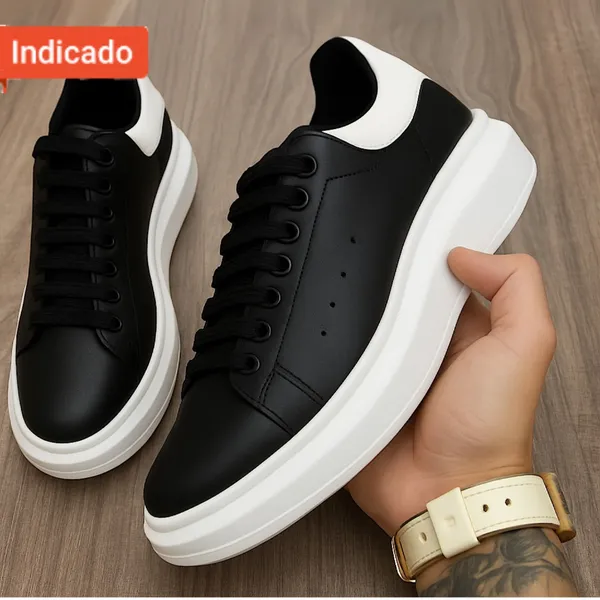 Sapatenis Casual Masculino Sneaker Sola Alta Chunky