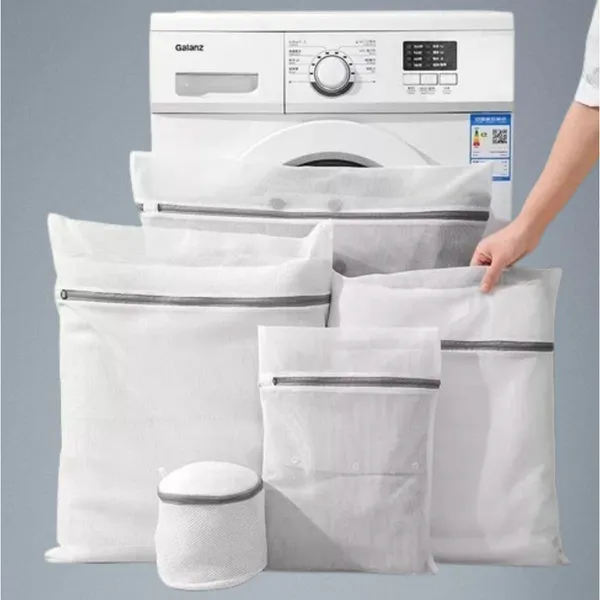 Kit Com 5 Sacos De Lavar Roupas Protetor De Roupa Íntima Lingerie ​Na Maquina Roupa Especial