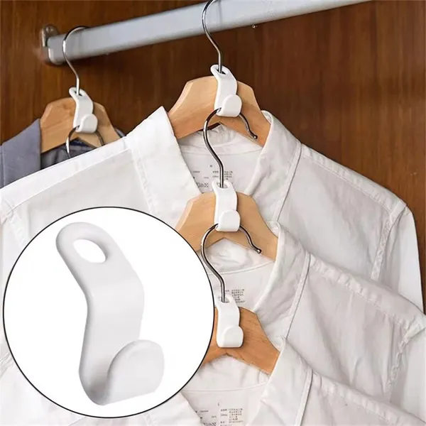 Kit 10/50 Ganchos Extensores De Cabide Roupas Conector