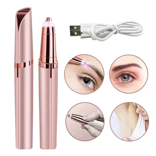 Depilador De Buço Sobrancelha Portátil Depilador Elétrico Feminino Aparelho Removedor de Pelos Facial Feminino Indolor e
