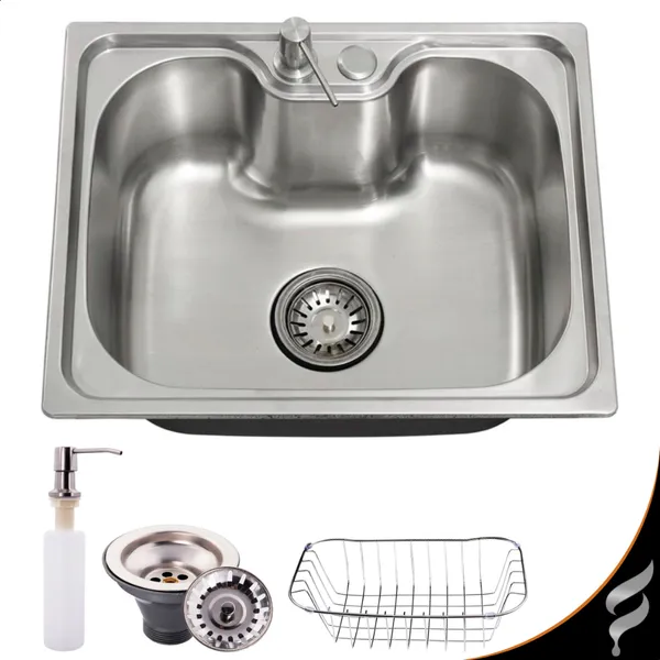 Cuba Gourmet Cozinha Pia Aço Inox 50x40cm/60x42cm Escovada Com acessórios Completa Embutir Sobrepor