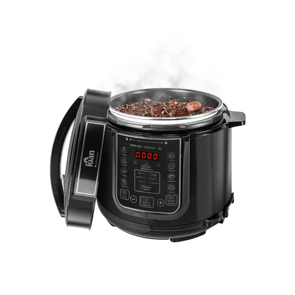 Panela De Pressão Elétrica Kian 6L Preto 127V PPE102