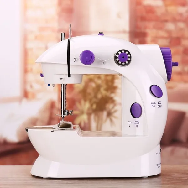 Mini Maquina De Costura Elétrica Bivolt  + Pedal Portátil