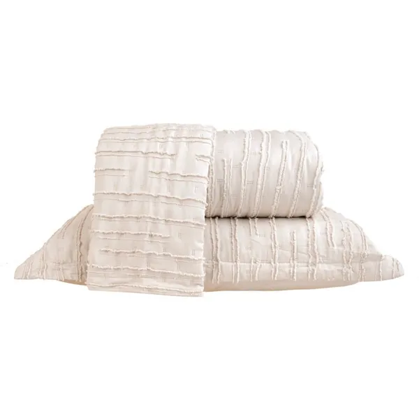 Kit Colcha Essence Tessi 3 Peças | Cobre-Leito Matelado Casal Queen King com 2 Porta-Travesseiros