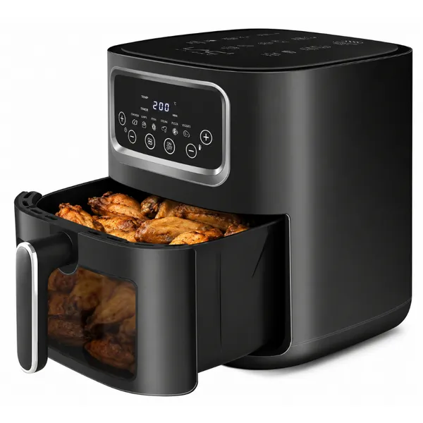 Fritadeira Elétrica Sem Óleo Digital 10 Litros Airfryer Air Fry Grande ​Familia Gourmet