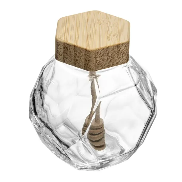 Meleira de Vidro com Pegador e Tampa de Bambu 200ml - Wolff
