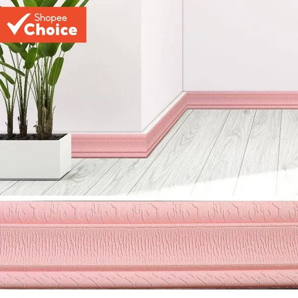 Tira De Parede De Espuma 3D Em Relevo – Borda De Canto Autoadesiva À Prova D'água , Decoração De Casa De 230 Cm