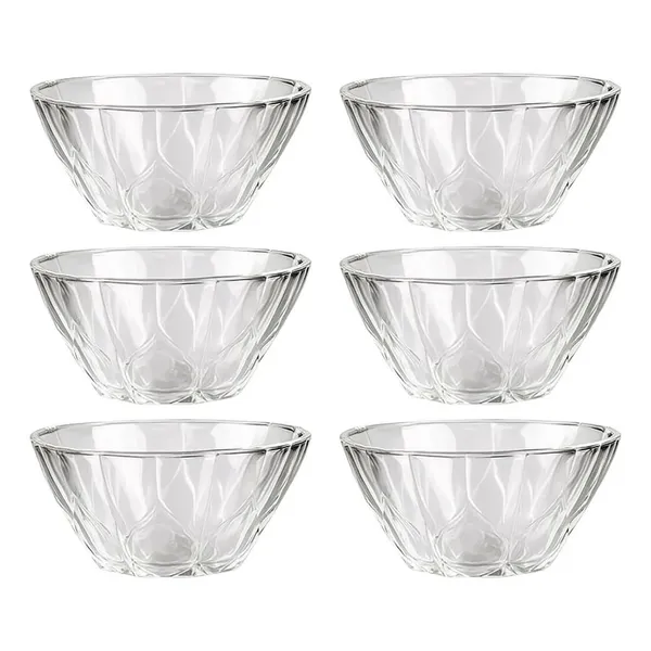 Jogo Tigelas Vidro transparente Sobremesas de 2 a 6 unid Petisqueira kit cumbuca Servir bowl salada de fruta Sorvetes