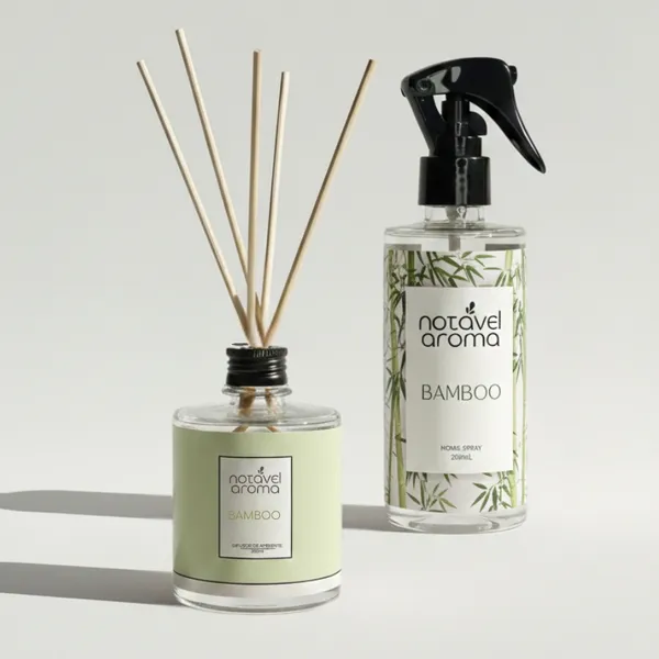 Kit Difusor Varetas Home Spray Bamboo Presente Completo Notável Aroma