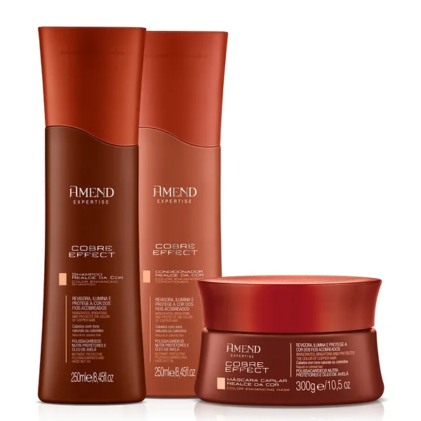 Amend Kit Cobre Effect Shampoo e Condicionador 250ml + Máscara 300g