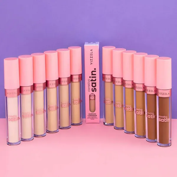 Corretivo Líquido Satin Acabamento Acetinado Vegano Original Vizzela