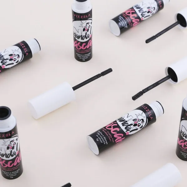 Máscara Para Cílios No Panda Preta Peel Off Vegano Original Vizzela