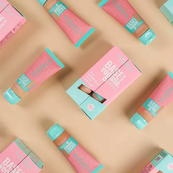 Base Líquida Fix Acabamento Matte Longa Duração Oil Free Vegano Original Vizzela