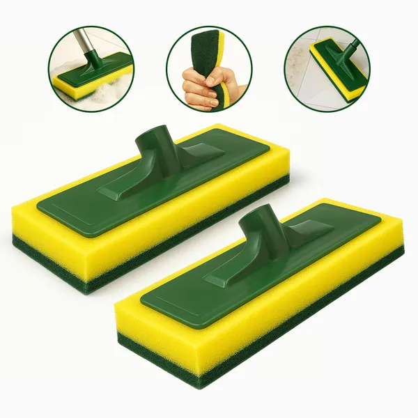 Kit 2 Mop Abrasivo Limpa Azulejo Piso Limpeza Pesada Esfregão Banheiro Cozinha Quintal Garagem