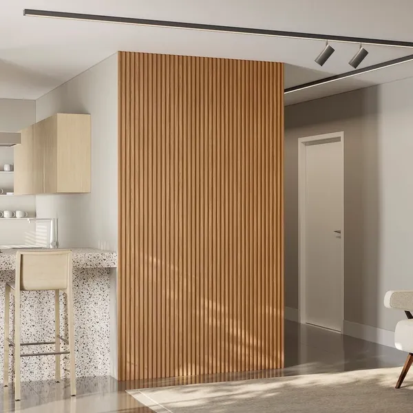 Painel Ripado Modular 2,50x1,41cm (3,53m²) Nature Fosco Marrom Linea Brasil 3.53