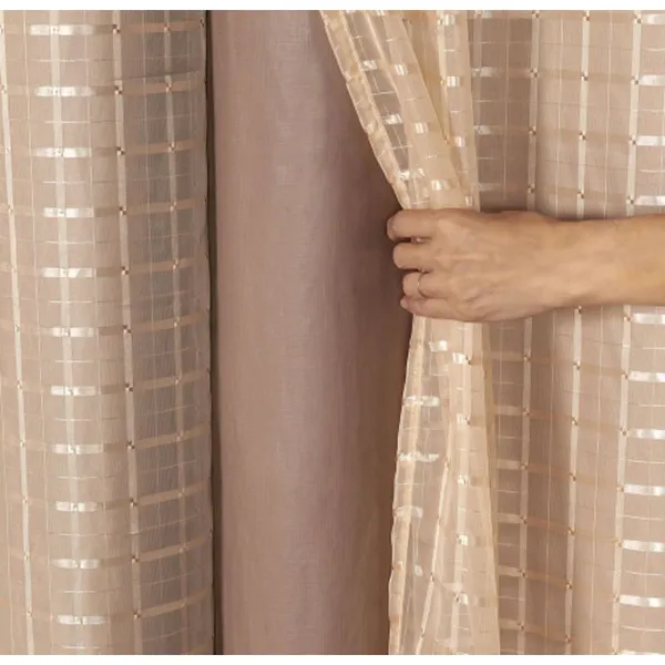 Cortina Blackout PVC Voil Xadrez 1,40 × 1,70 / 2,00 × 1,40