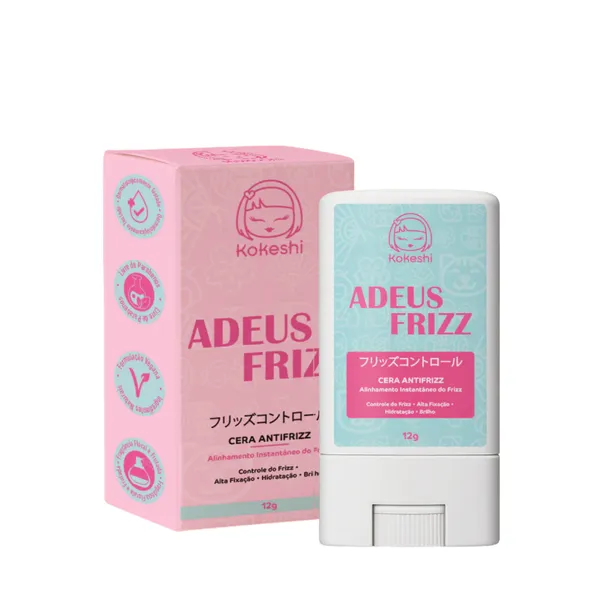 Cera Antifrizz Adeus Frizz Bastão Stick Kokeshi 12g