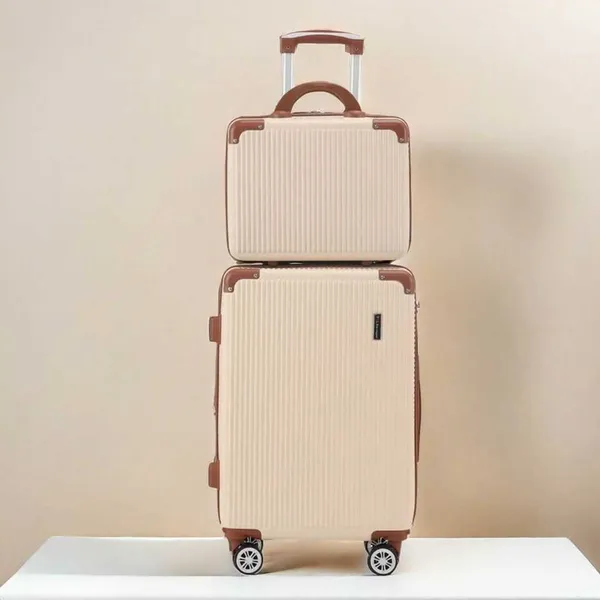 PROMOCAO kit de Mala para  Viagem 10 KG Ziper Extensível 4 Roda Gira 360 Grau Fibra + Frasqueira 20inch