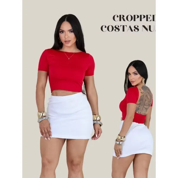 Cropped Feminino Costa Nua em Ribana – Baby Tee Básica, Casual e Premium