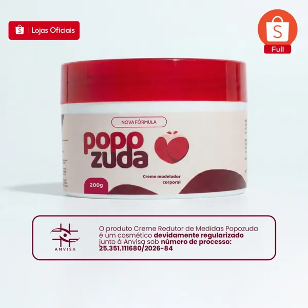 Popozuda Creme Corporal Termoativo para Estrias e Celulite 250g | Efeito Aquecimento