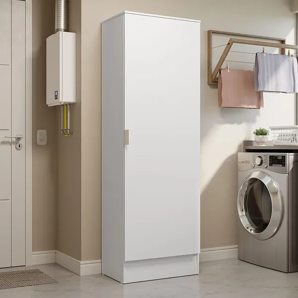 Armário Multiuso 60 cm 1 porta Branco Madesa
