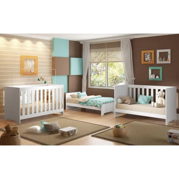 Berço Ditália Multifuncional 3x1 BBI-51 Branco
