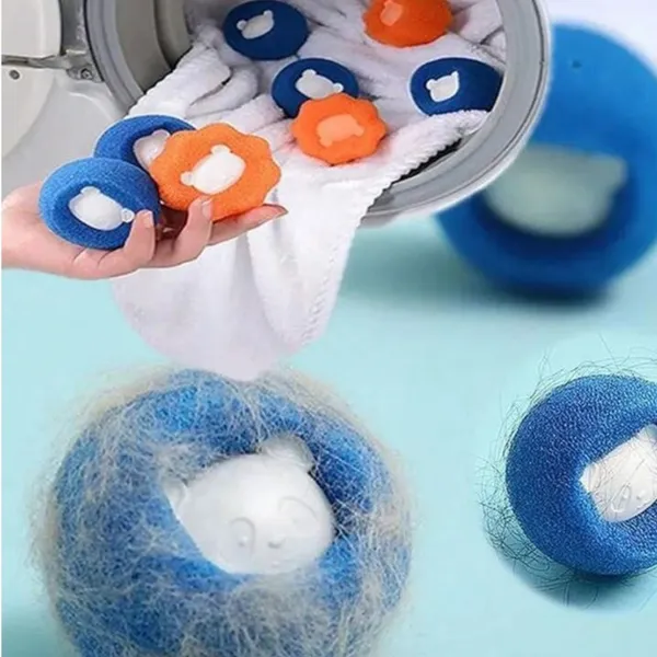 Kit Bolas Panda 6Cm Para Maquina De Lavar Roupa De Maneira Fácil E Prática Tira Pelos