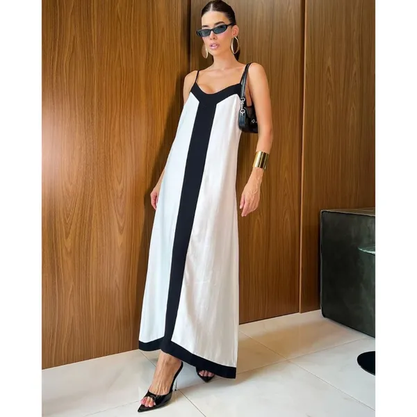 Vestido Feminino elegante Midi sem forro envio imediato